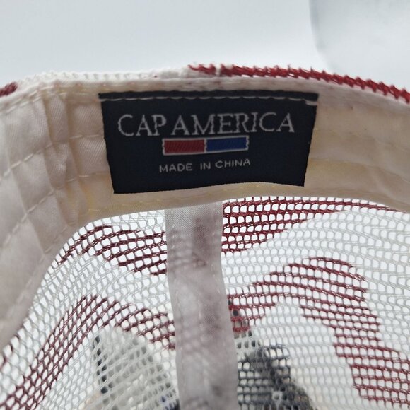 American Roots Music Festival Hat Cap American Flag Mesh Adjustable Tags Banjo - Picture 9 of 10